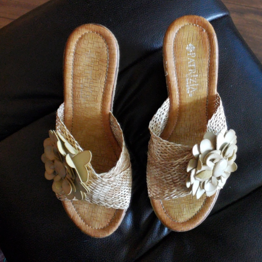 Patrizia Beige Slides size 38 EU